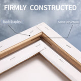 AOOKMIYA Marie's 3 Pack Stretched Canvas with 6x6", 8x8", 12x12", 12x16" and 16x20", 100% Cotton Primed White Rectangular Wooden Framed