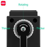 AOOKMIYA Deli Rotary Pencil Sharpener 6.5-12mm Adjustable Camera Sharpener Machine Stationery Pencil Cutter Knife Supplies
