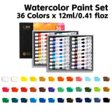 AOOKMIYA 36 Colors Watercolor Paint Set,12ml/0.41floz Each,Easy to Mix,Professional for Artists,Hobbyists for Art & Craft in Easter