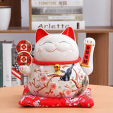 AOOKMIYA ART+ Creative Gifts Large Magpie Lucky Cat Home Living Room Decor Ornament Opening Electric Shake Ceramic Creative Lucky Cat Shop Gift