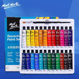 Mont Marte Gouache Paint Set 12/18/24 Colorx6ml/12ml Tubes Non-Toxic Watercolor Paint For Canvas and Paper Beginners, Students