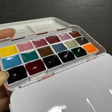 AOOKMIYA Japan KUSAKABE18-color Artist Mineral Precipitation Watercolor Pigment Repackaged 0.5/1/2ML Portable Watercolor Box Art Supplies