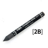 AOOKMIYA Hexagonal Graphite Pencil HB/2B/4B/6B Bold Wood-free Graphite Full Lead Rod Travel Sketching Portable Painting Art Supplies