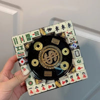 AOOKMIYA ART+ Creative Gifts DIY personalized customization Mahjong large size ashtray Drop glue finished product handmade fortune creative gift bedroom