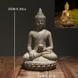 Zen-Inspired Solar-Powered Buddha Statue with Light - Resin Garden & Entryway Decor, Outdoor Ornament