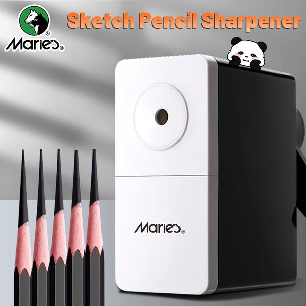 AOOKMIYA Marie's Manual Pencil Sharpener,Professional 5 Adjustable Long Pencil Nibs Sharpens for Graphite, Colored Pencils, Art Sketching