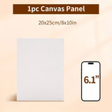 AOOKMIYA 8 Sizes Canvas Panels for Painting,Blank Canvas Boards for Acrylics,Oil,Gouache,Tempera,Primed White for Adults,Hobby Painters.