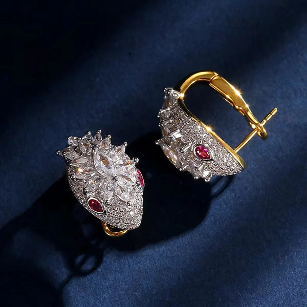 2023 New High Quality Hot Sale Snake Earrings Red Eyes Ladies Fashion Glamour Snake Earrings Luxury Jewelry Party Birthday Gifts