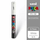 UNI POSCA Markers Set PC-1M/3M/5M Permanent Acrylic Paint Pen Quick Dry Graffiti Painting Art Supplies Japanese Stationery