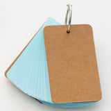 Colorful Loose Leaf Notebook Removable Iron Ring Portable and Portable Blank English Word Card Student Supplies