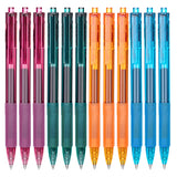 Deli Click Gel Pen Retractable Smooth Writing Ink Pens 12PCS Multicolor for Office School Supplies Stationery Black Essentials
