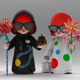 Yayoi Kusama Polka Dot Pumpkin Trendy Toy Figure, Trendy Art Decorative Desktop Doll Ornament, Creative Birthday Gift