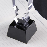 AOOKMIYA Customized Transparent Crystal Trophy, Five-Star, Creative Awards Ceremony, Competition Event, Craft Gift, Home Decorations, 1Pc