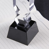 AOOKMIYA Customized Transparent Crystal Trophy, Five-Star, Creative Awards Ceremony, Competition Event, Craft Gift, Home Decorations, 1Pc