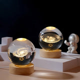 AOOKMIYA 3D Crystal Ball Creative Planet Galaxy Glass Globe Moon Crystal Ball Desktop decor Bedside House Decoration Home Ornament Gifts