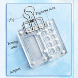 AOOKMIYA Empty Mini Acrylic Watercolor Palette Portable 8-compartment Paint Box with Clip Travel Painting Paint Tray Artist Art Supplies