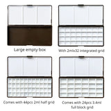 AOOKMIYA Empty Palette Watercolor Pigment Plastic Packaging Box 24/48 Grid Watercolor Storage Box Student Paint Pallet Art Supplies