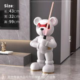 AOOKMIYA ART+ Creative Gifts Home Decor Lightsaber Bear Statues Floor Decoration Nordic Living Room Creative Animal Sculpture Art Ornaments Housewarming Gift