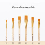 oil paintbrush Set of 6 hook pens Art acrylic brushes paintbrush brush brush set durable brush