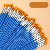 AOOKMIYA 10/20/50Pcs Painting Brushes Set Art Round Flat Hair Nylon Hair Paint Brush Pen for Oil Acrylic Watercolor School Art Supplies