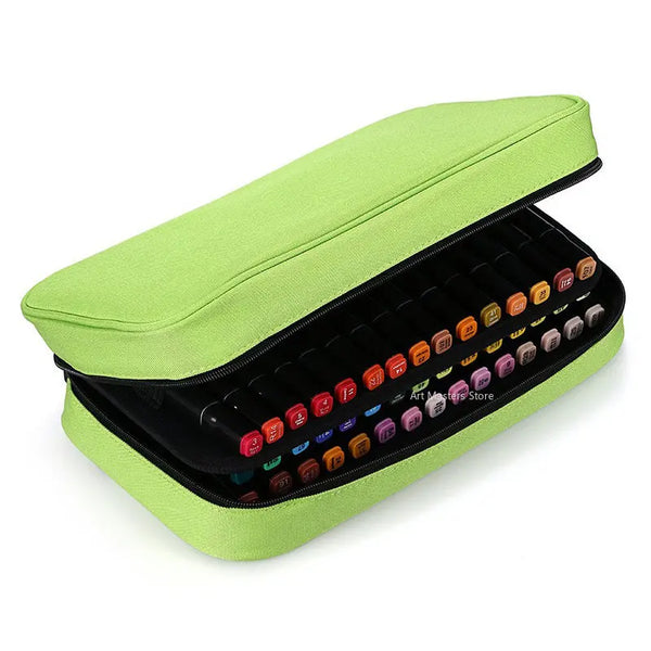New acrylic marker pencil case Portable outdoor sketching stationery kit 60 colors watercolor storage sketching pencil bag