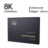 Paul Rubens 8K Watercolor High Absorption Cold Pressed Watercolor Paper Sketchbook 100% Cotton 300gms 20 Sheets Drawing Paper