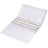 Empty Watercolor Tins Pans Palette Paint Case Box Metal Watercolor Tin with 52pcs Half Pans Empty Watercolor Palette for Artist