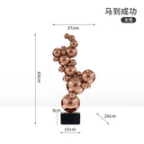Ma to Success Decorations Home Decor Stainless Steel Art Sculpture,Living Room Decoration,Entrance,TV Cabinet,Desktop Ornament