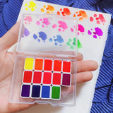AOOKMIYA 14-color Fluorescent Color Opera Watercolor Paint Sub-packaged Plastic Box/metal Box Packaging Artist-level Art Supplies  AOOKMIYA.COM