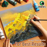 AOOKMIYA 25pcs Marie's Professional Oil Paint Set with 7pcs Brushes & 18 Colors,12ml/0.42oz Tubes,Oil Based Pigments Kit for Canvas,Craft