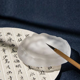 AOOKMIYA Watercolor Palette Chinese Calligraphy Ink Plate Ink Pool Brush Glazed Glass Holder Painting Nail Color Mixing Art Supplies