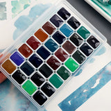 AOOKMIYA White Night Precipitation Color 32 Color Watercolor Paint Packing 0.5/1ML Master Level Layered New Color Artist Art Supplies