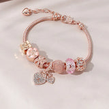 AOOKMIY 1Pcs Minimalist And Atmospheric Oil Dripping Rose Heart Bead Bracelet Fashionable Oil Painting Swan Lantern Bead BraceletsAOOKMIYA.COM