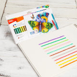 Deli 12/24 Colors Plastic Crayon Washable Non-toxic Coloring Pencil Erasable Wax Crayons Easy Clean Painting for Kids Gift