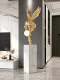 AOOKMIYA Home Decor Abstract Angel Figure Statues Floor Decor Nordic Living Room Large Welcome Sculpture Art Ornaments Housewarming Gifts