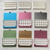 AOOKMIYA Portable Palette Ultra-thin Business Card Holder Watercolor Box 12/24/36 Grid Paint Tray Artist Travel Painting Supplies