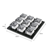 AOOKMIYA Glass Craft Geometric Square Chess Transparent Piece Crystal Chess Decorative Figurines Home Decoration Accessories