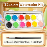 AOOKMIYA Marie's Watercolor Paint Set in 12/16/28/36 Colors with a Paint Brush for Painting,Writing for Adults, Artists, Students
