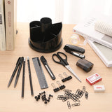 AOOKMIYA Deli High Quality Stationery Office Suit 3 Spec Large Capacity Compartments Desk Stationery Set Pen Holder For School Supplies