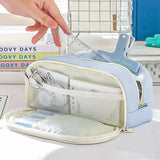 Stylish and Practical Pencil Bag with Large Capacity and Multiple Sections for Stationery Storage Pencil Case Back To School