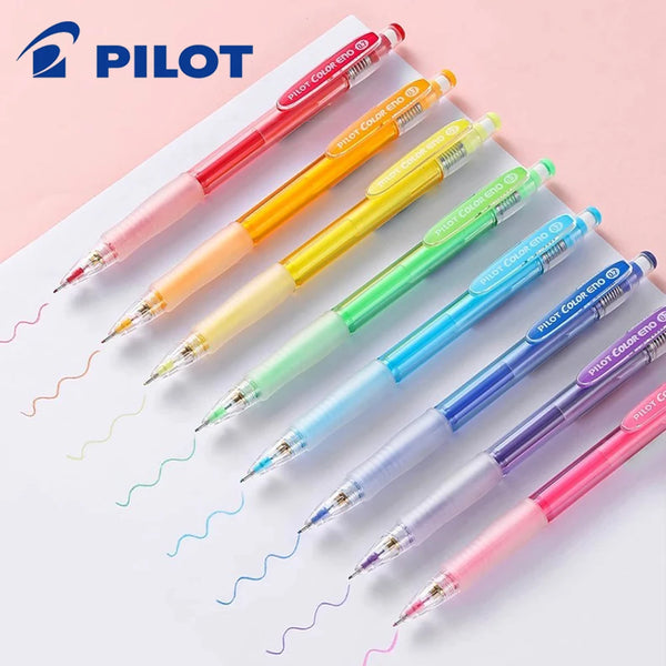 8pcs PILOT Color Mechanical Pencil Set 0.7mm HCR-197 Erasable Children's Drawing Color Lead Core PLCR-7 School Art Stationery