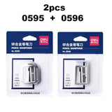 Deli Zinc Alloy Pencil Sharpener Silver Metal Sharpener School Office Sharpener Stationery Supplies