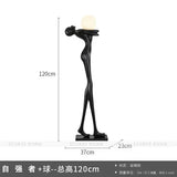 Artistic figure sculpture floor lamp, creative abstract figure exhibition hall, large decorative living room, self reliant floo