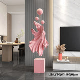 Large Modern Betta Fish Figurine Floor Sculpture Luxury Home Decor for Living Room Floor Standing Ornaments Entryway Decoration