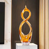 AOOKMIYA Glass Crystal Craft Ornaments, Creative Art Sculpture, Luxury Artwork Statue, TV Cabinet Office Desktop Decoration, Nordic Gifts