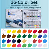 AOOKMIYA Marie's 12/18/24/36 Colors Waterproof Fabric Paint Set for Clothes Permanent for T-shirts,Shoes,Jeans,Canvas,DIY Projects