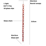 LED Artistic Colorized Chain Of Fate White Bubble Chandelier Lustre Hanging Lamps Suspension Luminaire Lampen For Dinning Room