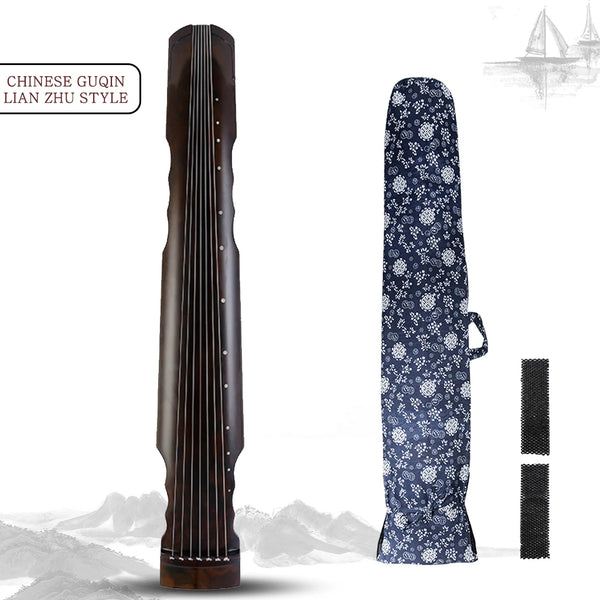 NAOMI MUSIC Professional Guqin Instrument Chinese 7 String Zither Lian Zhu Type Qin