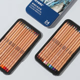 AOOKMIYA 24 Colors Nyoni Charcoal Pastel Pencil Set Sketch Skin Chalk Pencil Art Student Professional School Art Supplies for Artist