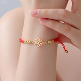 AOOKMIY Teamer Stainless Steel Beads 7 Chakra Charms Bracelet Red Black Two Color Rope Bracelets Family Jewelry Amulet Birthday Gift NewAOOKMIYA.COM